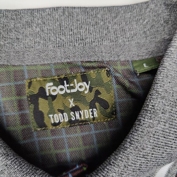 Footjoy x Todd Snyder Size Large Performance Stretch Golf Polo Check Shirt - Picture 4 of 8